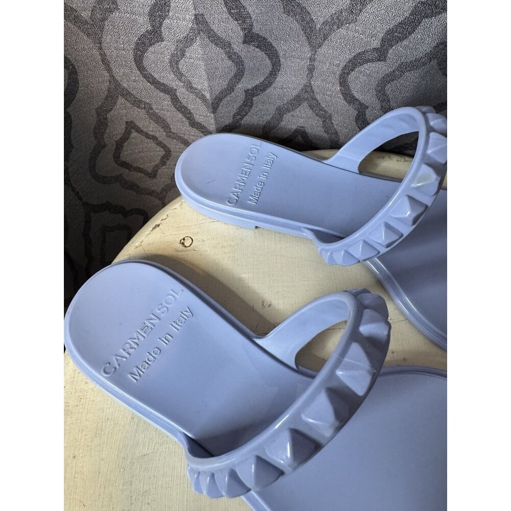 Carmen Sol Sandals Size US 10 Blue Jelly 40 Rubber - Picture 5 of 8